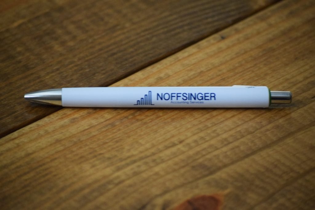 Noffsinger Accounting Pens with New Logo