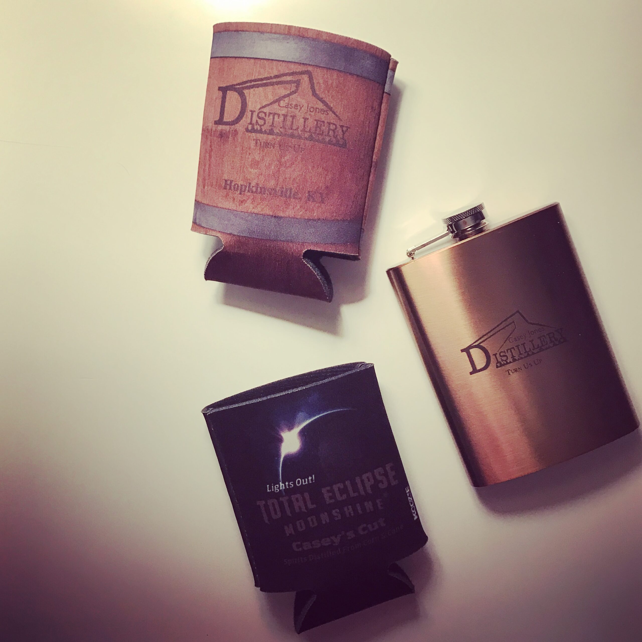 Casey Jones Distillery Koozies Flasks